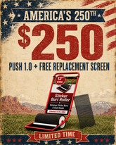 Push 1.0 Classic — Sticker Burr Roller for Patios, Driveways & Small Yards