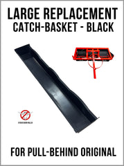 Original Pull-Behind Sticker Burr Roller model with a standard black catch basket.