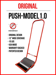PUSH 1.0 Sticker Burr Roller retail model, the original push-style burr removal tool.