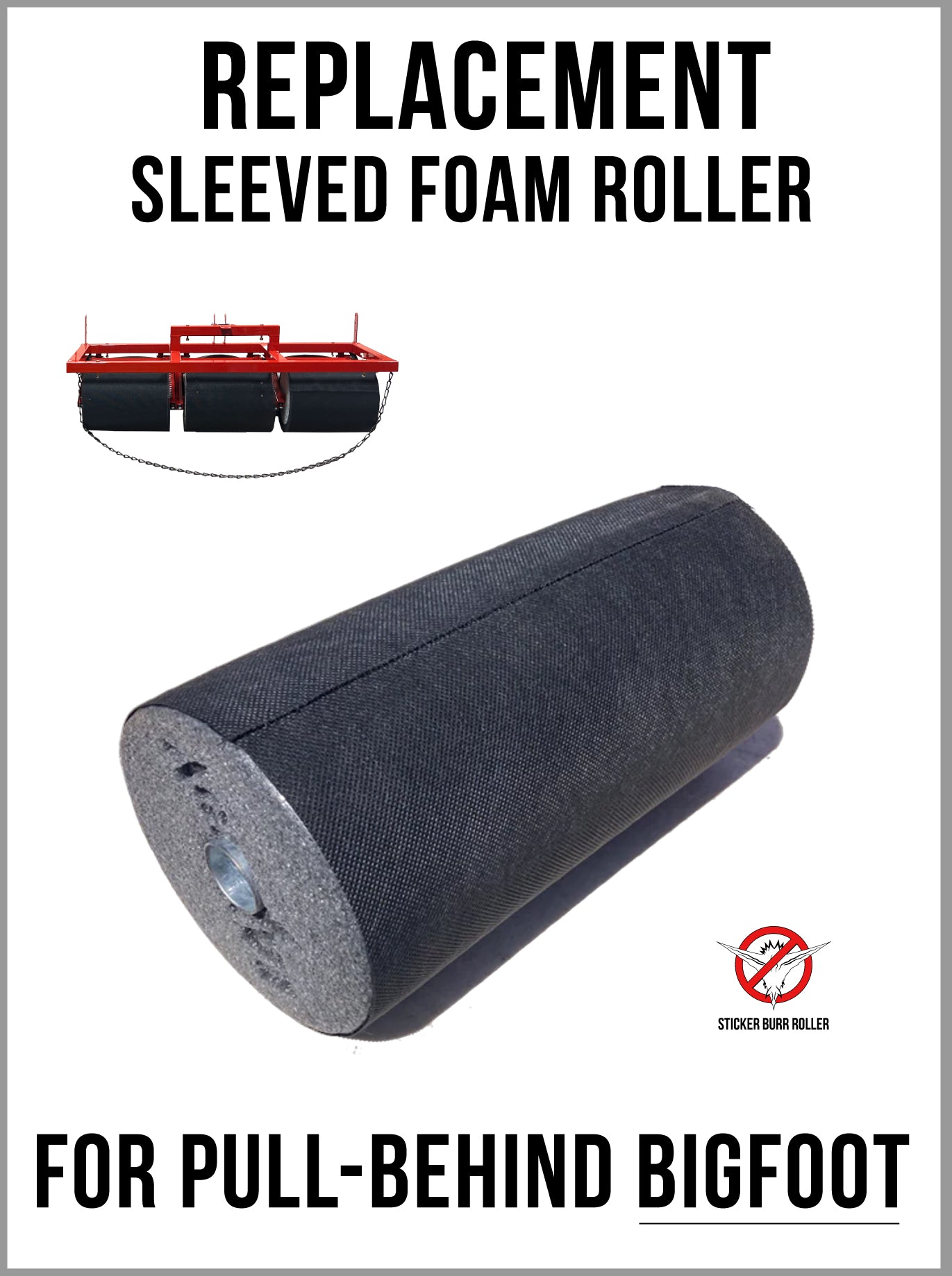 Replacement Sleeve Foam Roller accessory for the Sticker Burr Roller 1.0 series burr tool.