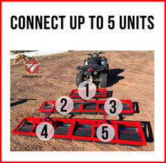 Pull-Behind Sticker Burr Roller model with five sections on a four-wheel frame.