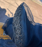 Sticker Burr Boot Cover, a protective overlay worn over shoes during yard work.