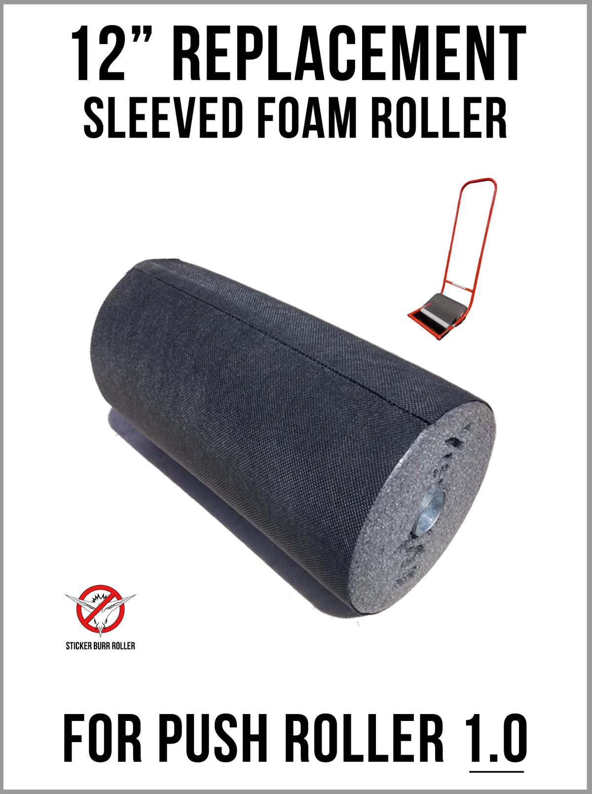 Sleeved Foam Roller - 12" - Replacement - for Push Model 1.0