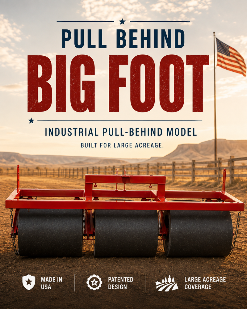 Pull-Behind BIGFOOT Burr Roller